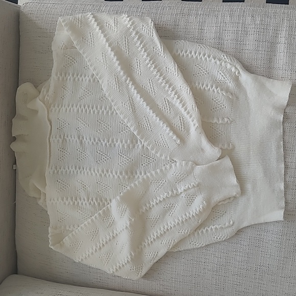 Vintage Knit Cream Caridgan - Picture 3 of 5